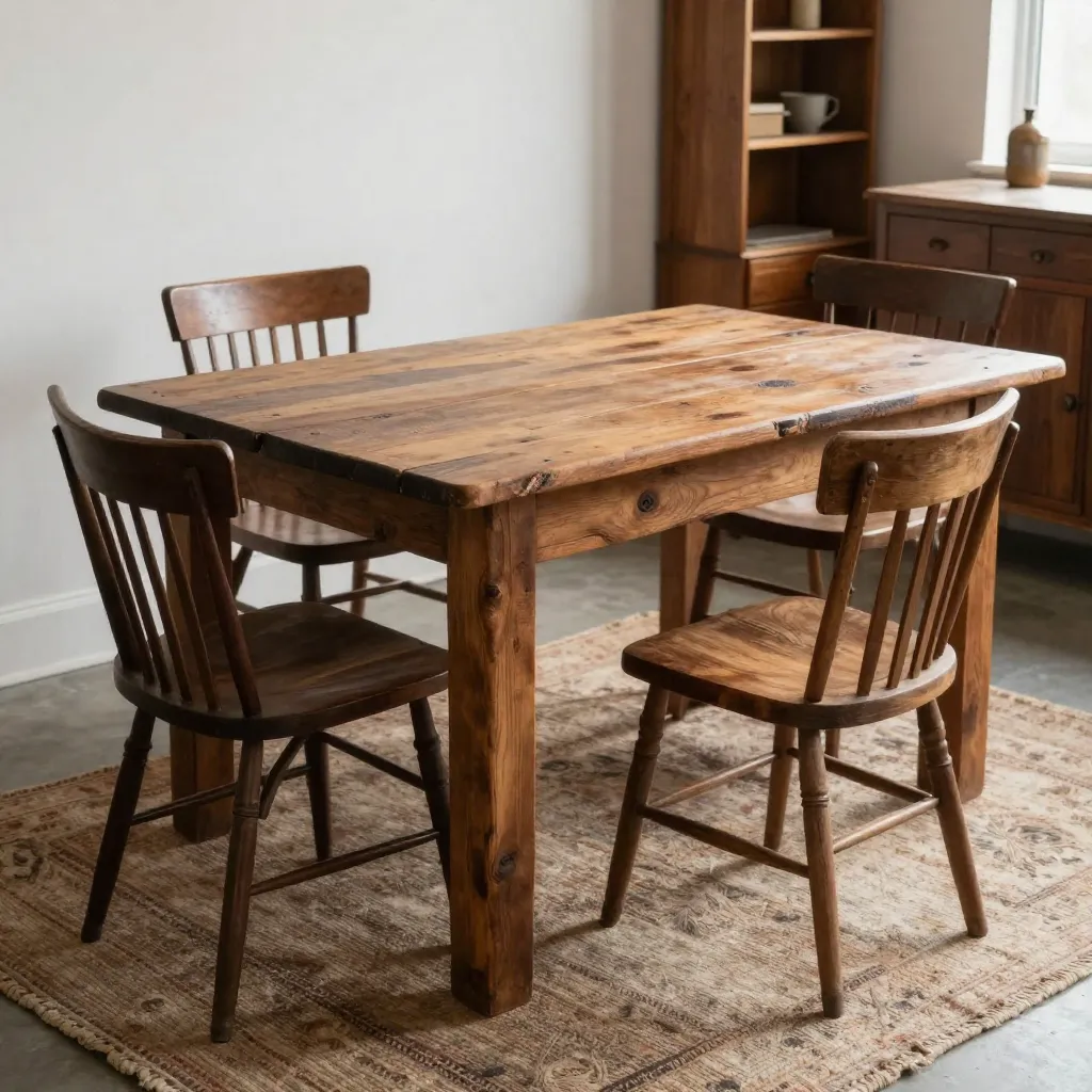 Industrial desk before restoration
